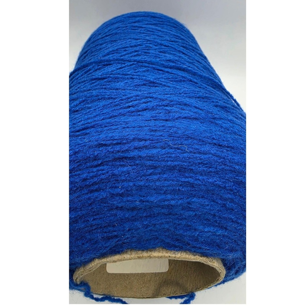 Heirloom Carasoft Royal Blue Yarn Cone 2/11.5 Machine Knitting 12.2oz Vintage